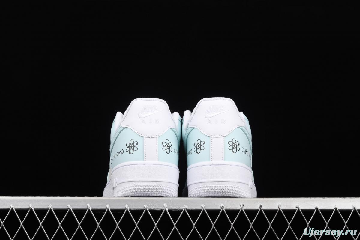 NIKE Air Force 11607 Low Quadratic theme Chemical Formula Color matching low-top casual board shoes CW2288-303