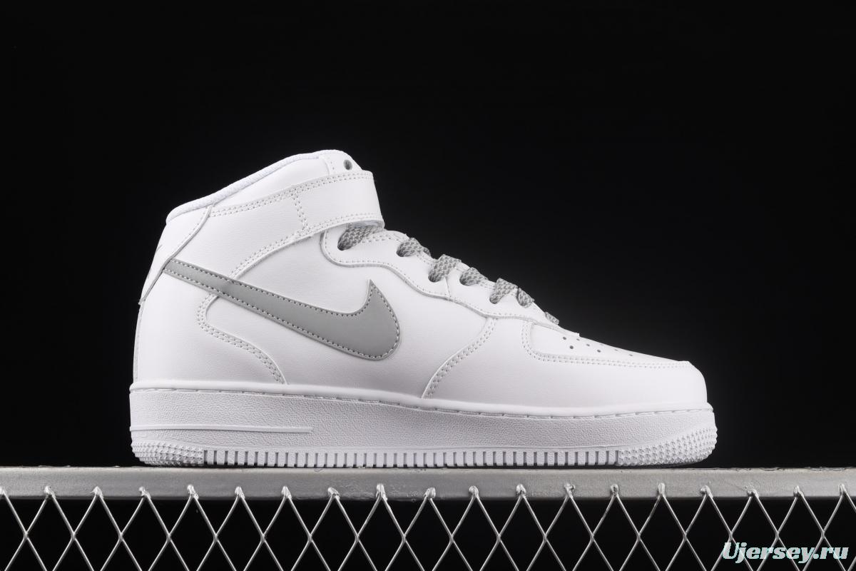 NIKE Air Force 1: 07 AF1 Mid UN2.0 all-white Mantian Star Zhongbang board shoes 366731-606