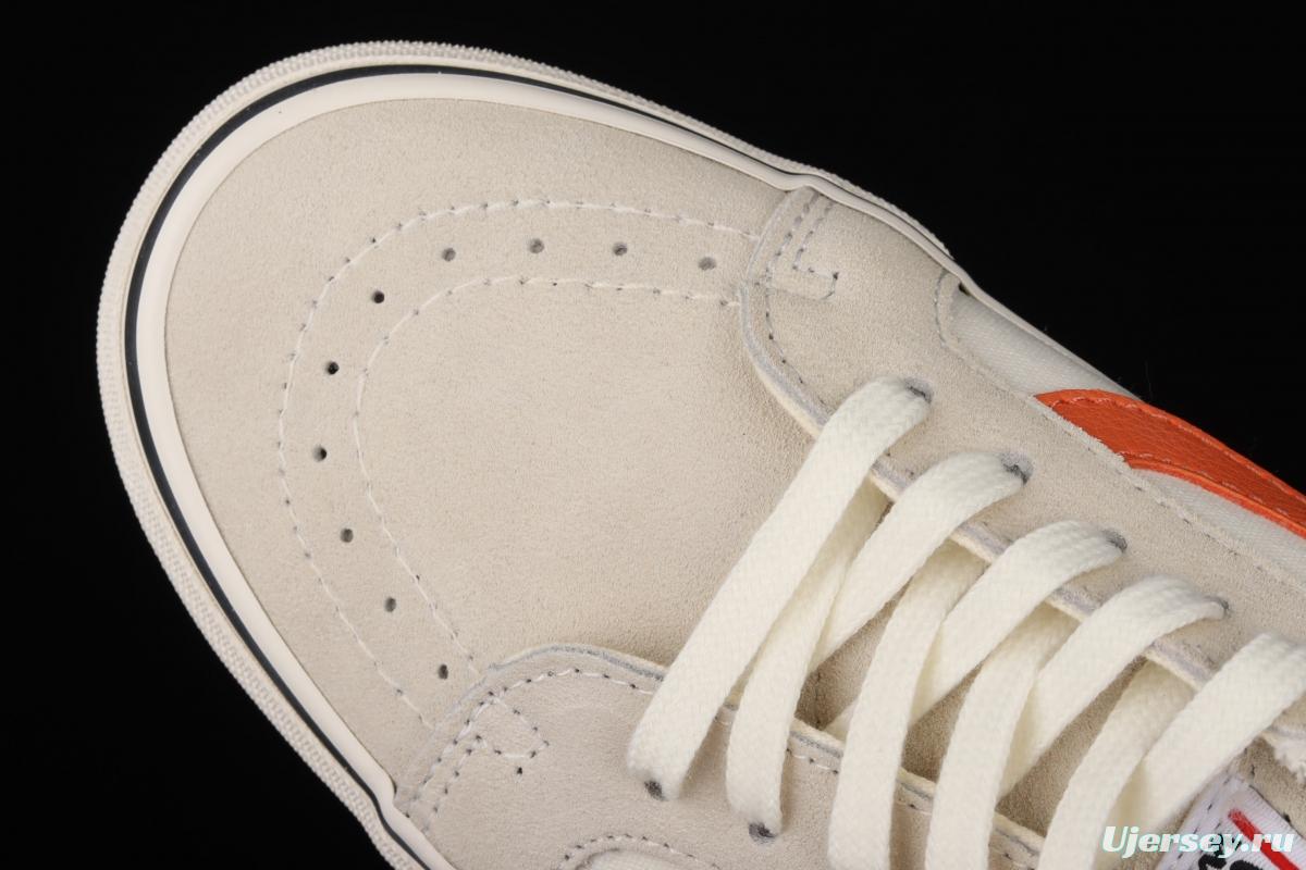 Vans Sk8-Low Reissue S classic white rice and white orange low-top leisure canvas vulcanized board shoes VN0A4UW14WU