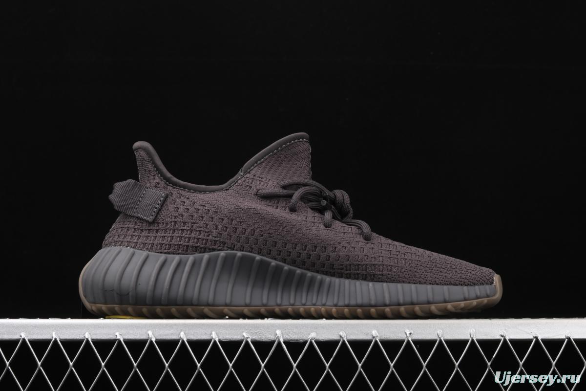 Adidas Yeezy Boost 350V2 Cinder FY4176 Darth Coconut 350 second generation hollowed-out side transparent rubber all over the sky star color BASF popcorn