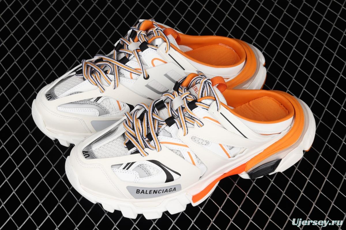 Balenciaga Sneaker Tess s.Gomma MAILLE WHITE/ORANGE 2021ss 3.0 three-generation outdoor concept shoes semi-drag W3CP59059