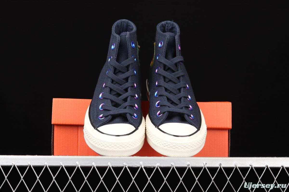 Converse 1970's soul city series Shanghai limited neon dark night blue high upper board shoes 170491C