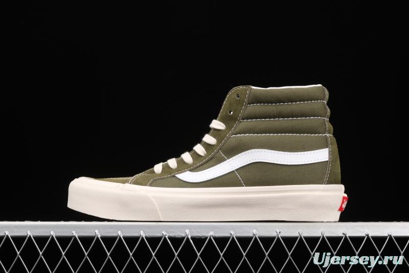 Vans SK8-Hi Vault OG army green high-top canvas shoes VN0OZE8XY