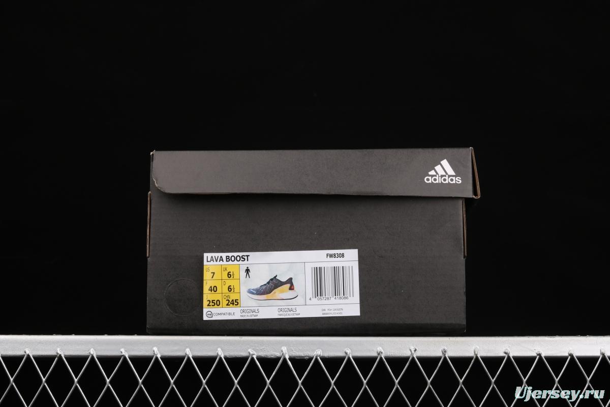 Adidas Lava Boost FW8308 Alpha volcano series breathable ice filament leisure sports jogging shoes
