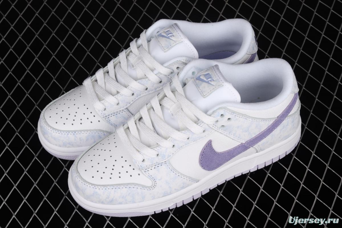 NIKE SB DUNK Low Prm white light purple color SB buckle rebound fashion leisure board shoes DM9467-500