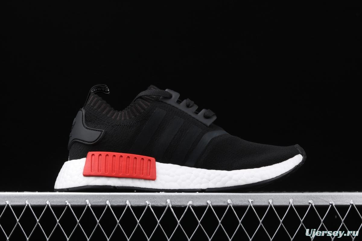 Adidas NMD_R1 Boost competes for S79168 black, blue and red color matching. Dongguan original large particles feel super soft.