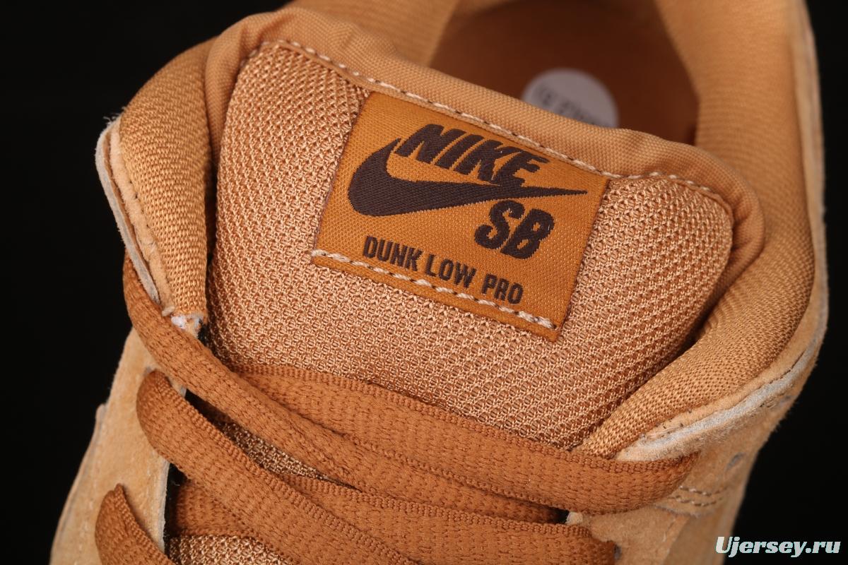 NIKE SB DUNK Low Pro wheat color deciduous yellow low-side sports skateboard shoes BQ6817-204