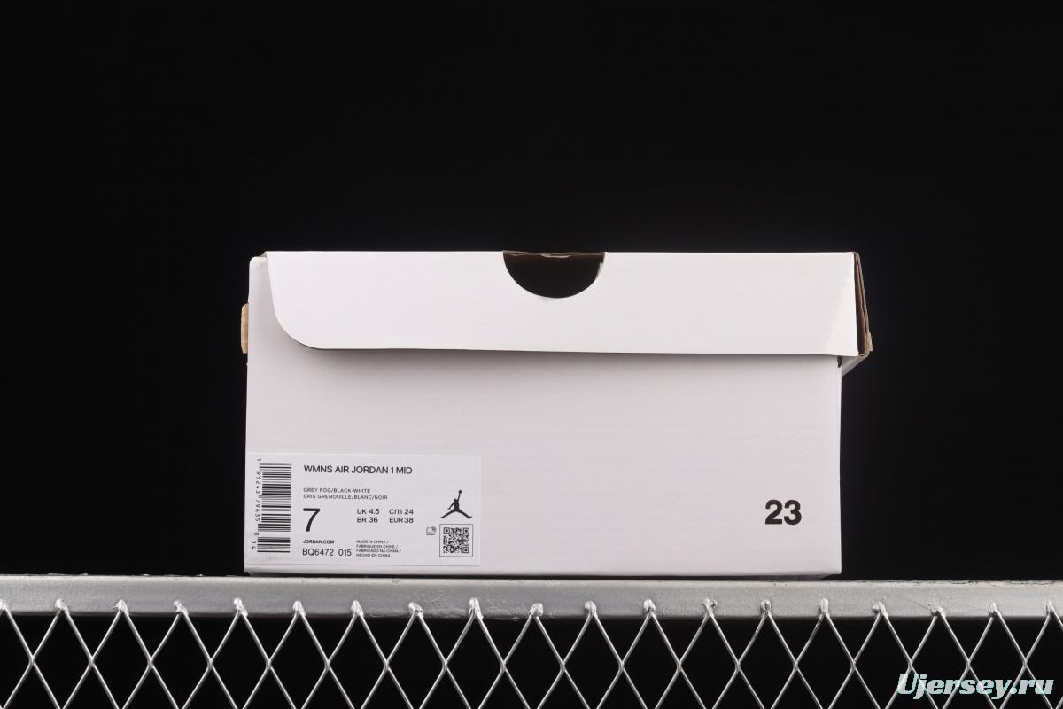 Air Jordan 1 Mid new cigarette ash cultural basketball shoes BQ6472-015