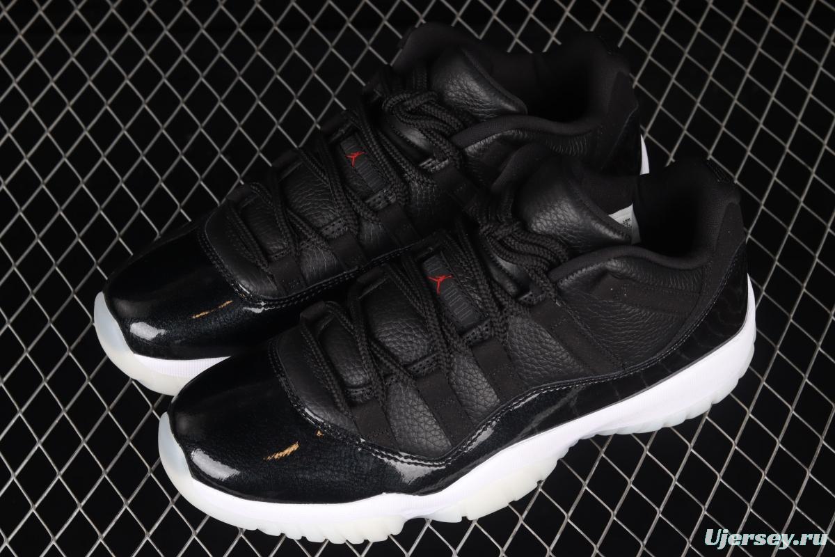Air Jordan 11 Retro Low 72-10 1 low-help big devil sports culture basketball shoes AV2187-001