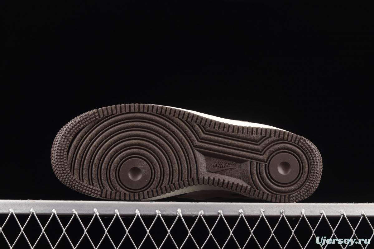 NIKE Air Force 1x07 Low mocha color matching low-top casual board shoes NT9988-218