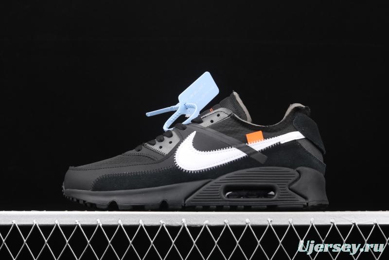 OFF-White x NIKE Air Max 90 OW joint limited edition classic air cushion running shoes AA7293-001