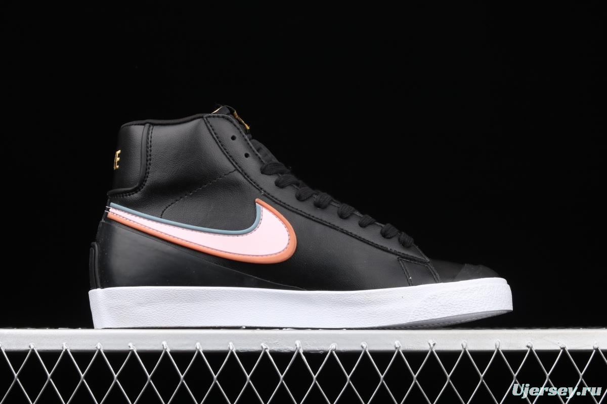 NIKE Blazer Mid'77 Infinite white, orange and blue stitched high-top casual board shoes DC1746-001