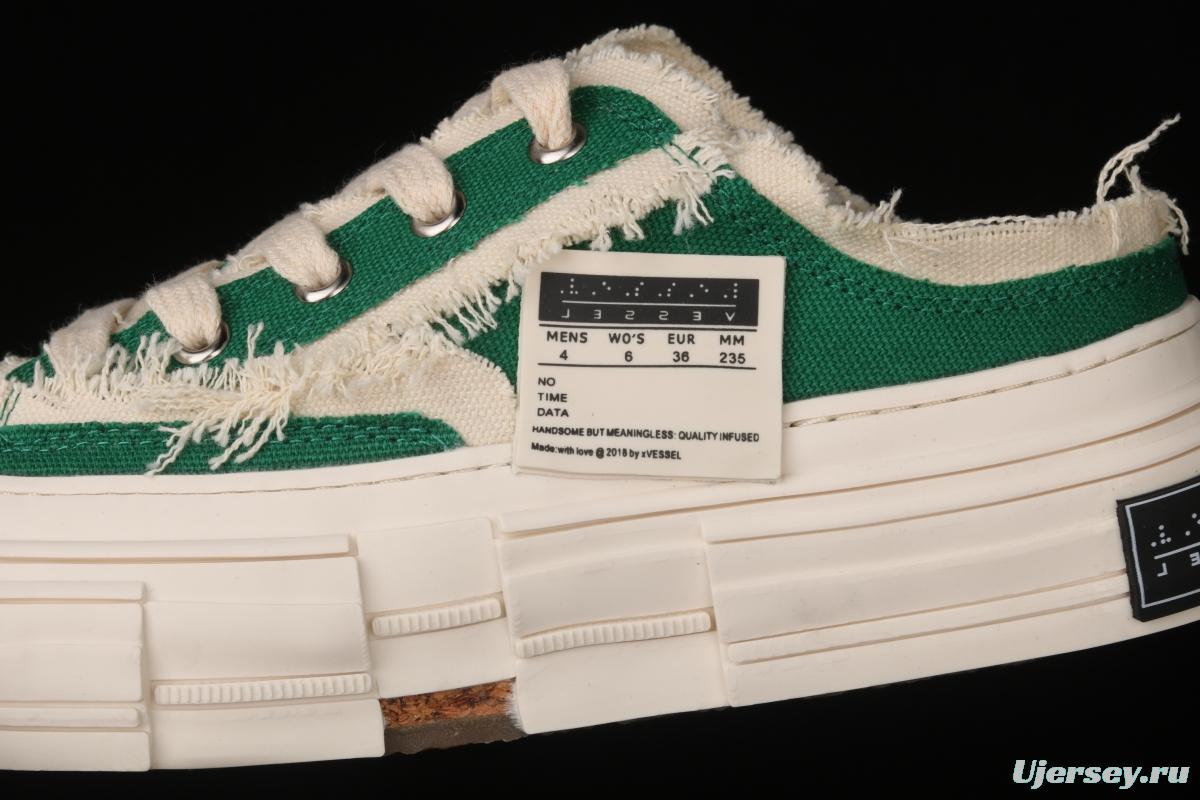 IMPACT x VESSEL G.O.P. LOW deconstructs overlapping thick-bottomed cork low-side heightened canvas vulcanized semi-tow