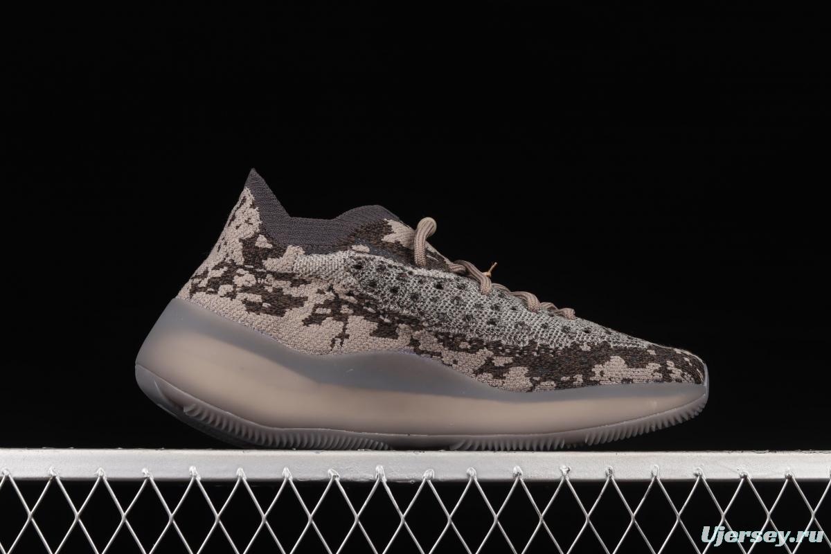 Adidas Yeezy 380 Black Grey GZ0472 Kanye jointly limited coconut 380 black and gray running shoes