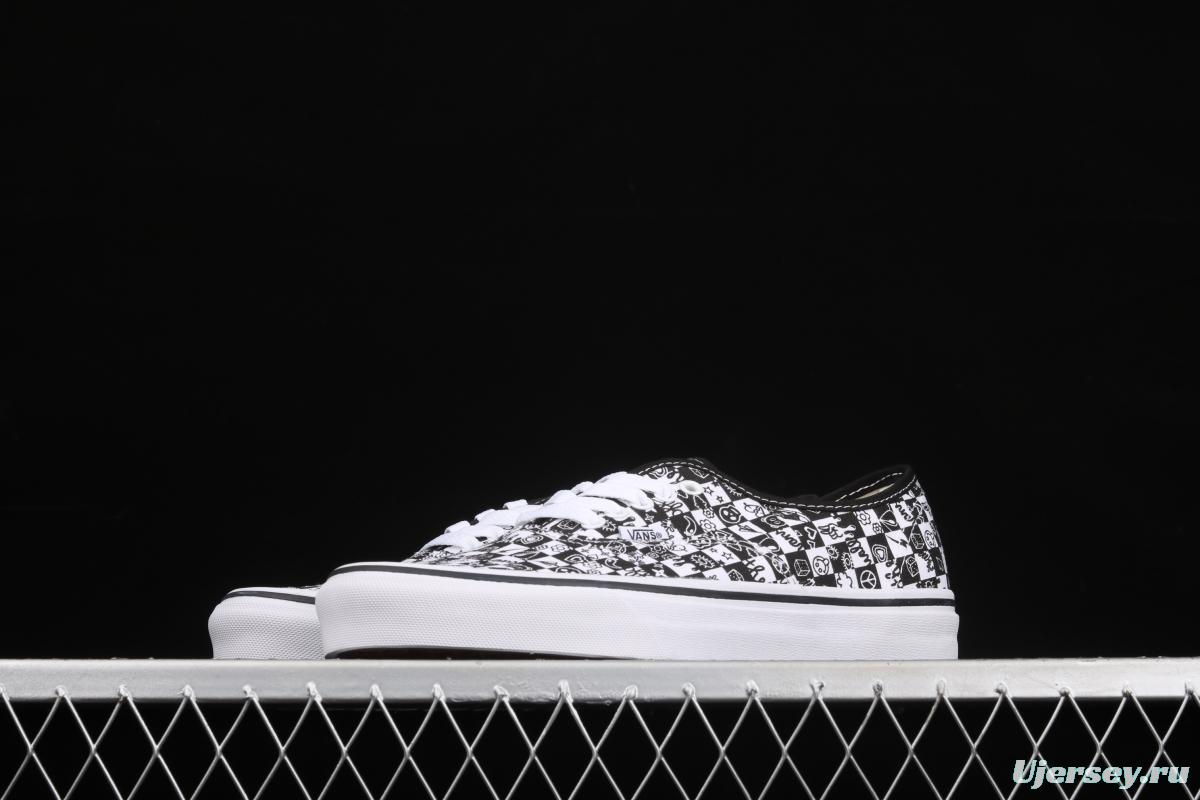 Vans Authentic black and white graffiti printing VN0A2Z518G