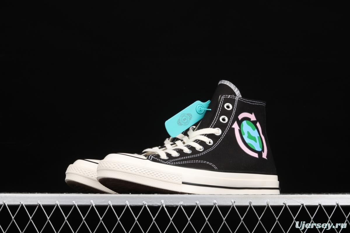 Converse Chuck Taylor All Star Seek Peace Hi Star Classic High Top Series Leisure Vulcanized Board shoes 162050C