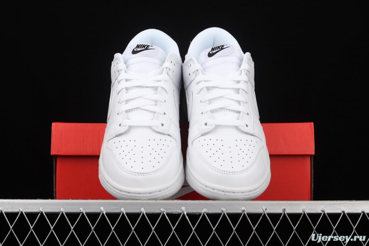 NIKE SB DUNK Low Prm pure white color SB buckle rebound fashion leisure board shoes DD1503-109