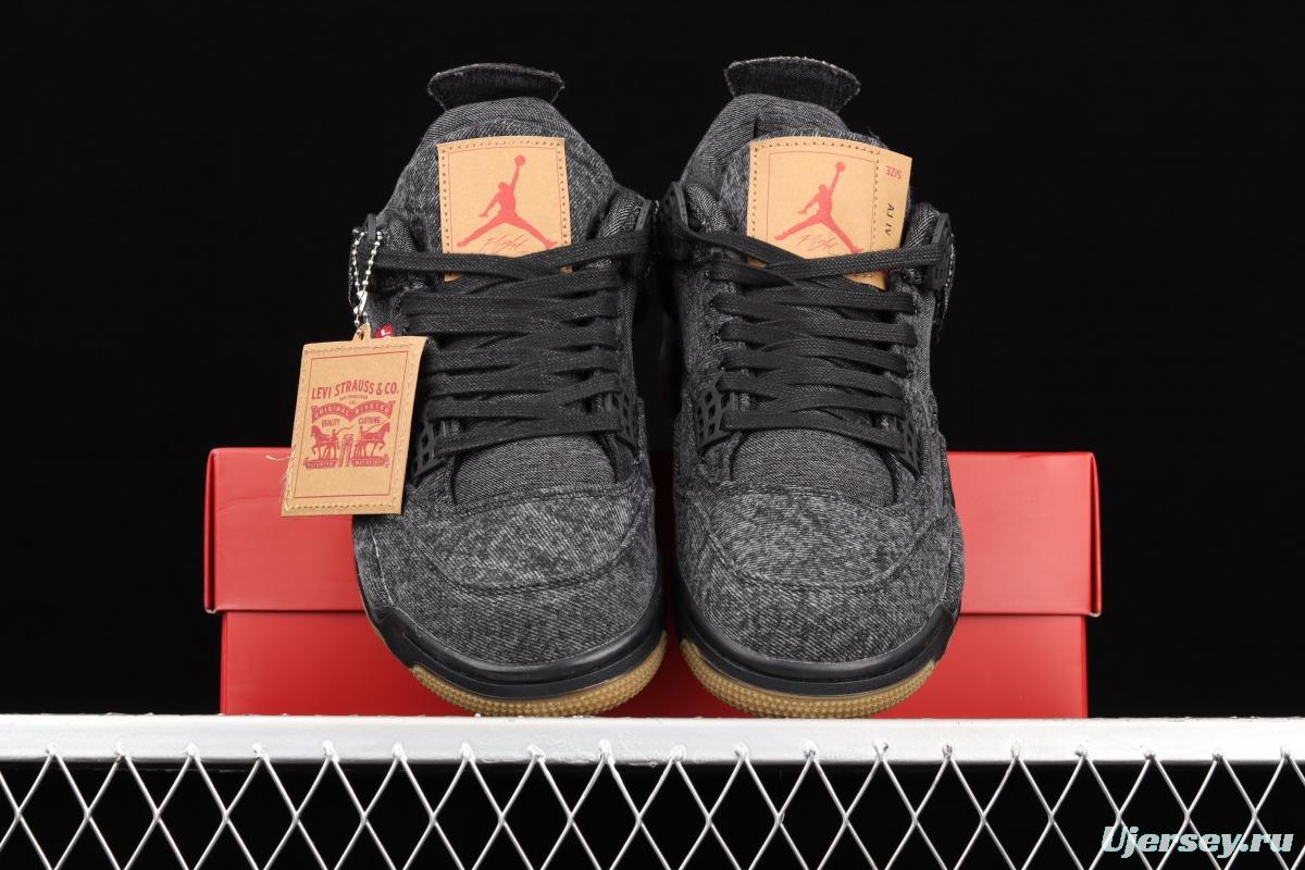 Levi's x Air Jordan 4 Levi joint name tannin black AO2571-001