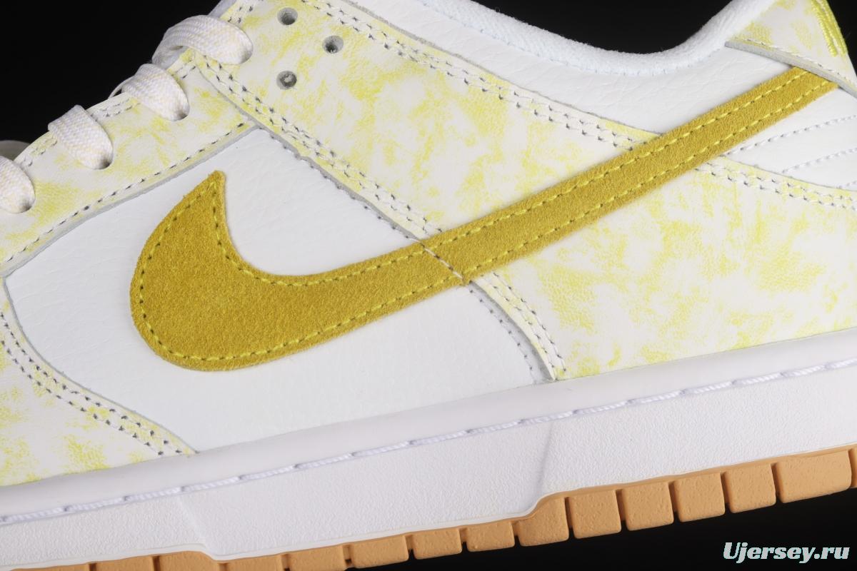 NIKE SB DUNK Low Prm yellow and white color SB buckle rebound fashion leisure board shoes DM9467-700