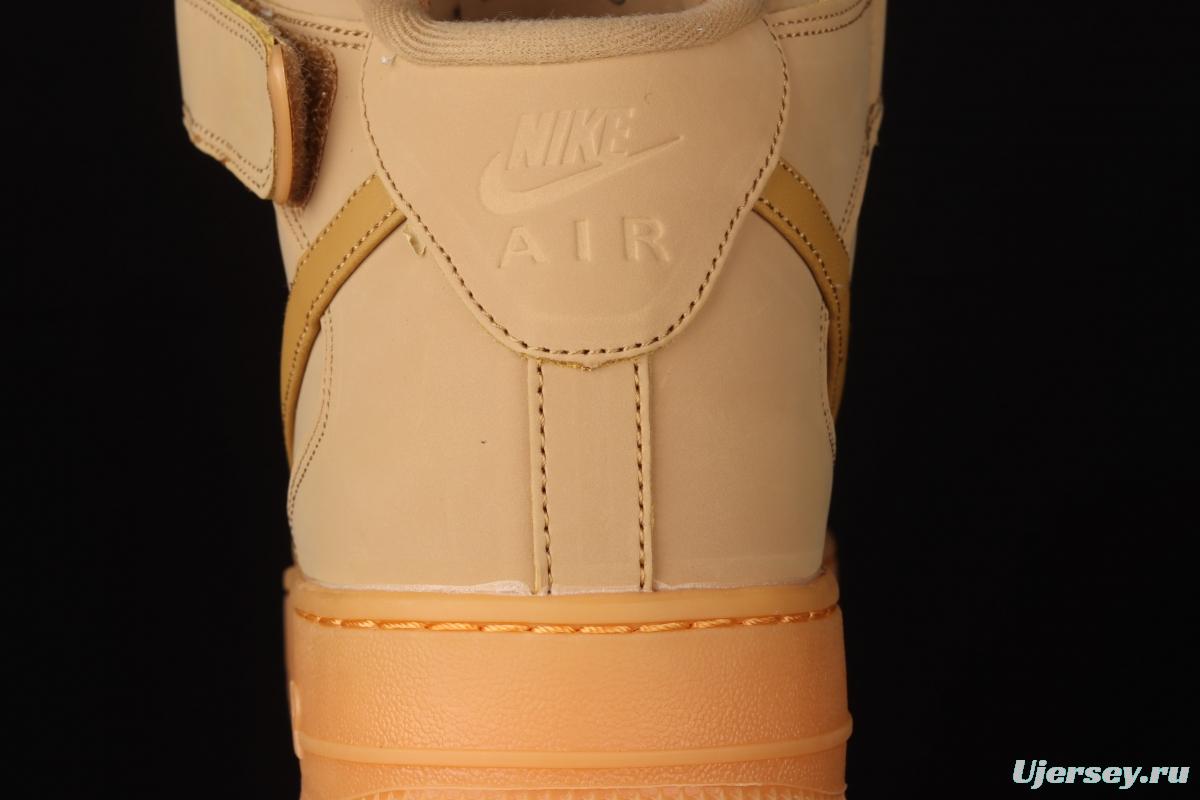 NIKE Air Force 1 Mid'07 wheat suede Zhongbang casual board shoes DJ9158-200