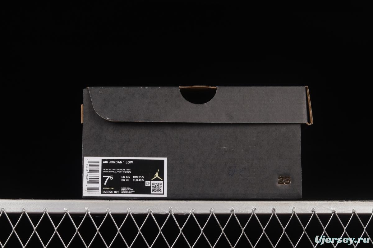 Air Jordan 1 Low Low Top Cultural Casual Sports Sneakers 553558-026