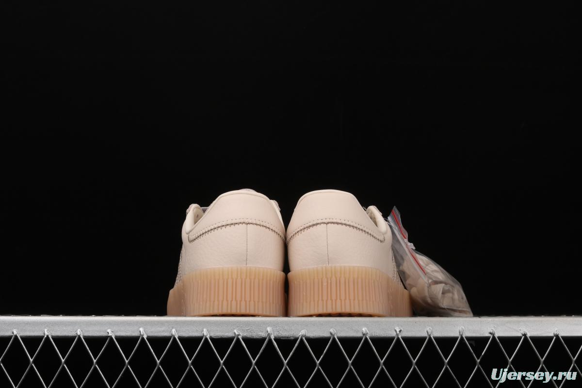 Adidas Sambarose W EF4970 clover retro khaki color head layer thick soles high board shoes