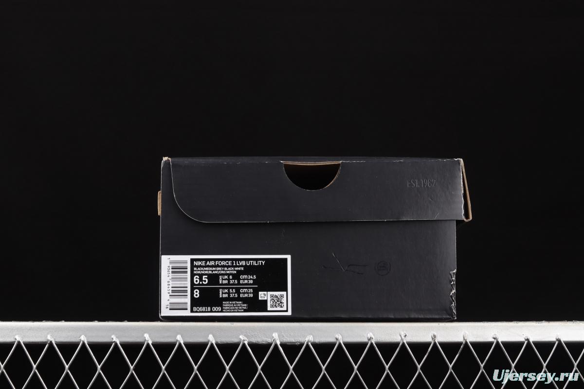 NIKE Air Force 1 Premium ShAdidasow grey Shadow Grey side Logo3M reflective low upper shoes BQ6818-009