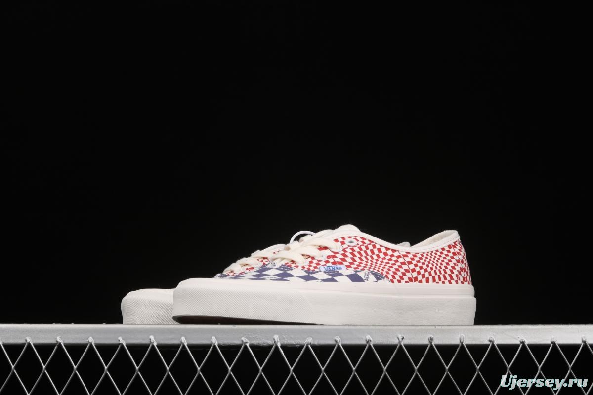 Vans Vault OG Authentic Lx high-end branch line impact color checkerboard retro low-side canvas skateboard shoes VN0A4BV91XR