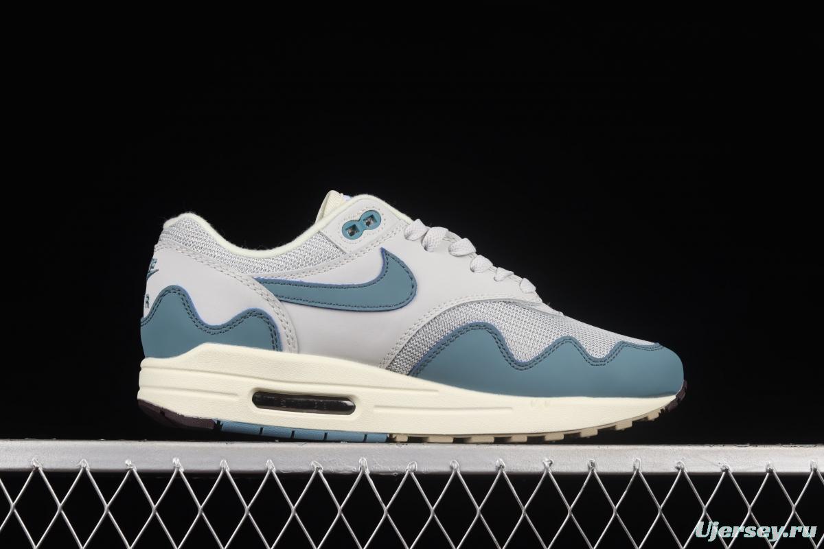 Patta x Nike Air Max 1 joint style suede spliced half-palm air cushion vintage running shoes DH1348-004