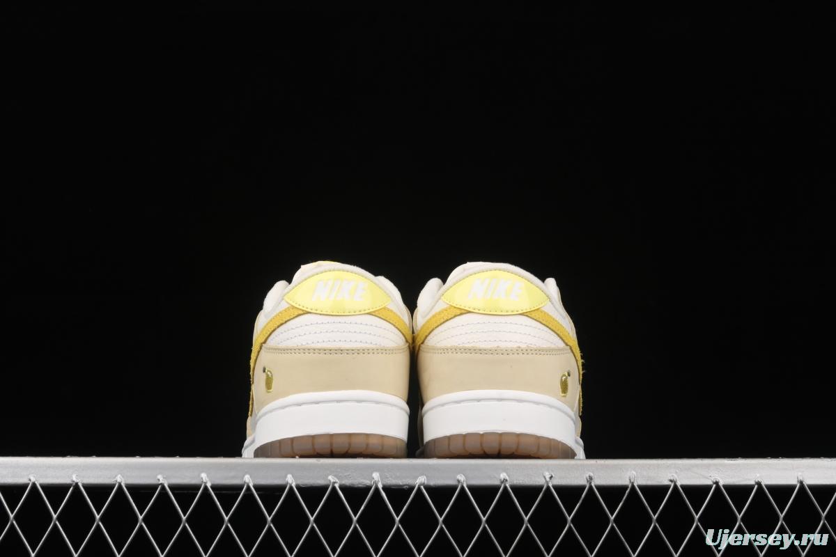 NIKE SB DUNK Low dunk series lemon yellow color matching low-side leisure sports skateboard shoes DJ6902-700