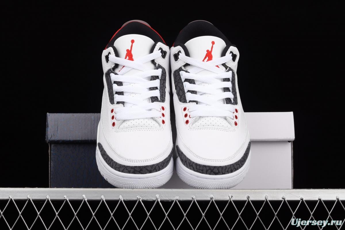Air Jordan 3 SE DNM Fire Red AJ3 Joe 3 Flame Red Cowboy head layer genuine Standard CZ6431-100