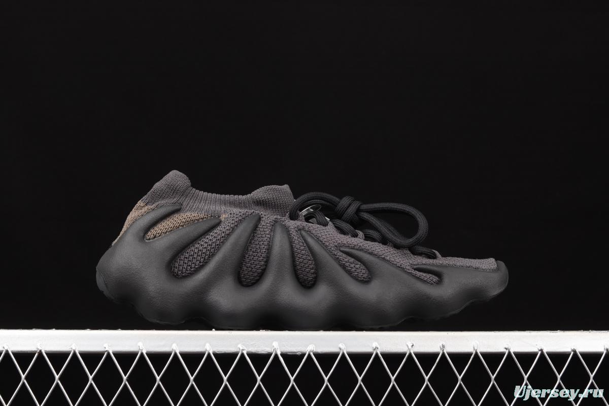 Adidas Yeezy 450s Black Cool GY5368 Justin Bieber all black knitted sock shoes