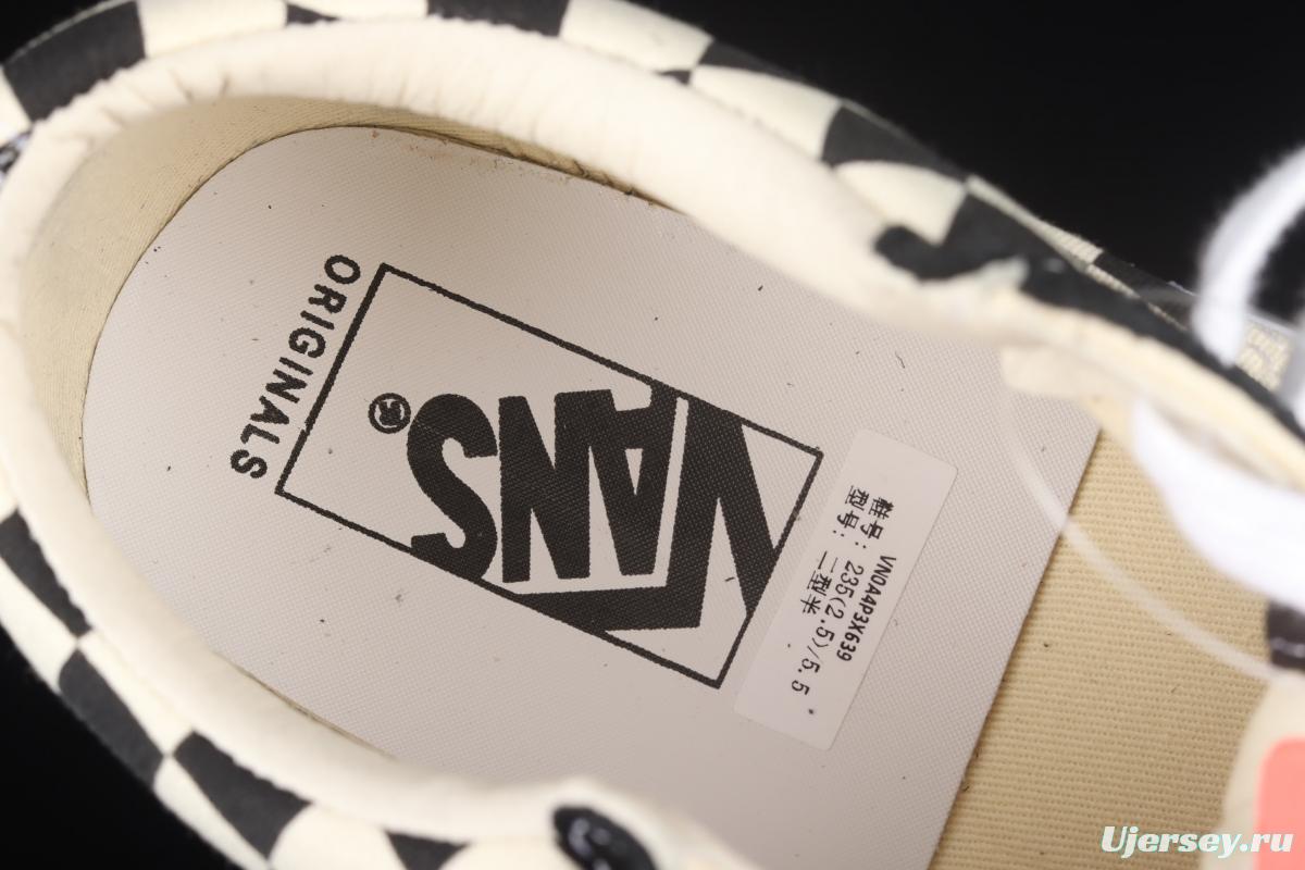 Vans Old Skool Anaheim Classic Black and White Chess Lattice 2.0 low-top casual board shoes VN0A4P3X639