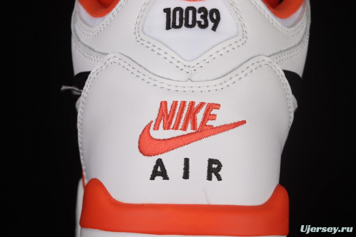 NIKE Air Flight 89 white orange color cushion basketball shoes CZ6097-100