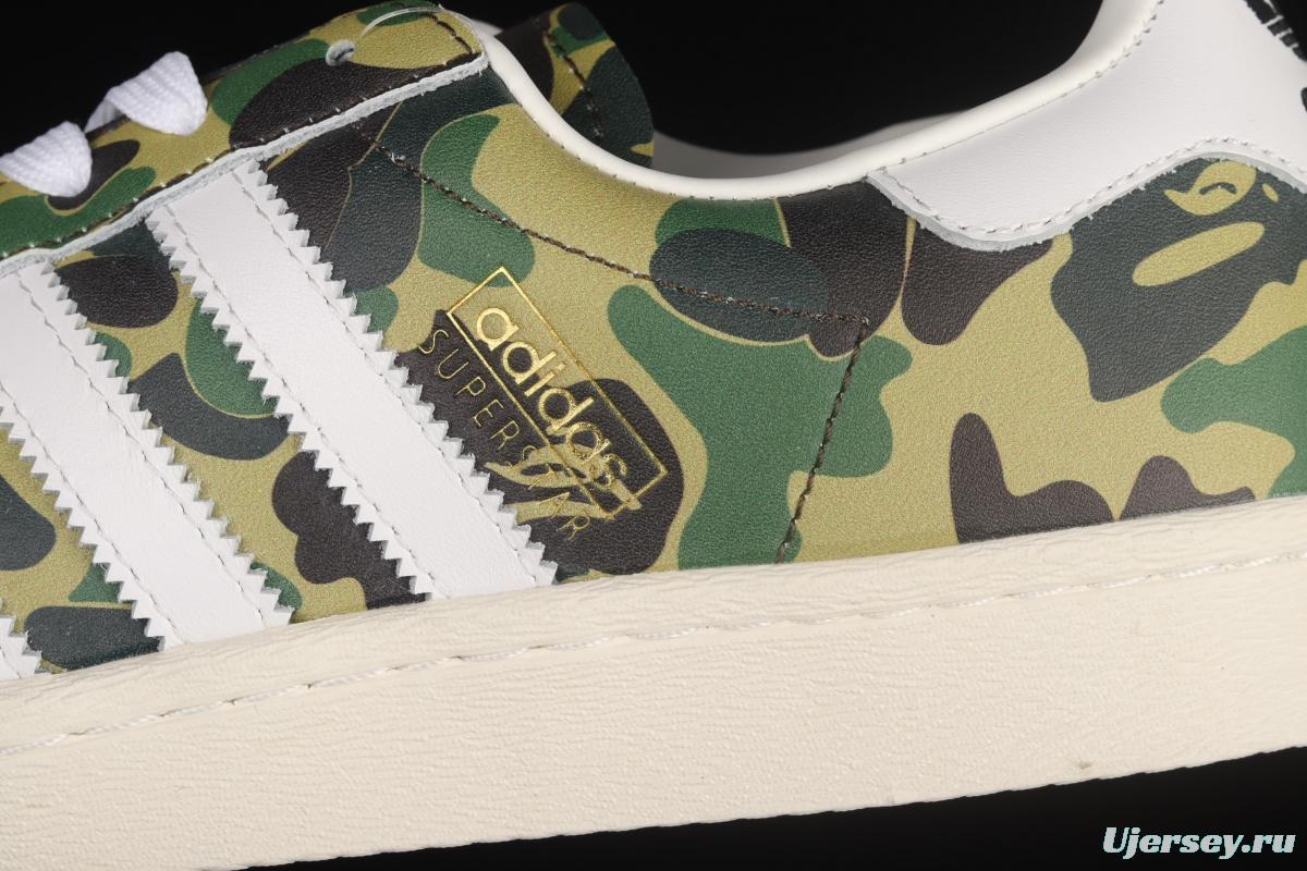 BAPE x Adidas Superstar 80s GZ8981 Darth ape-man co-named shell full head casual board shoes