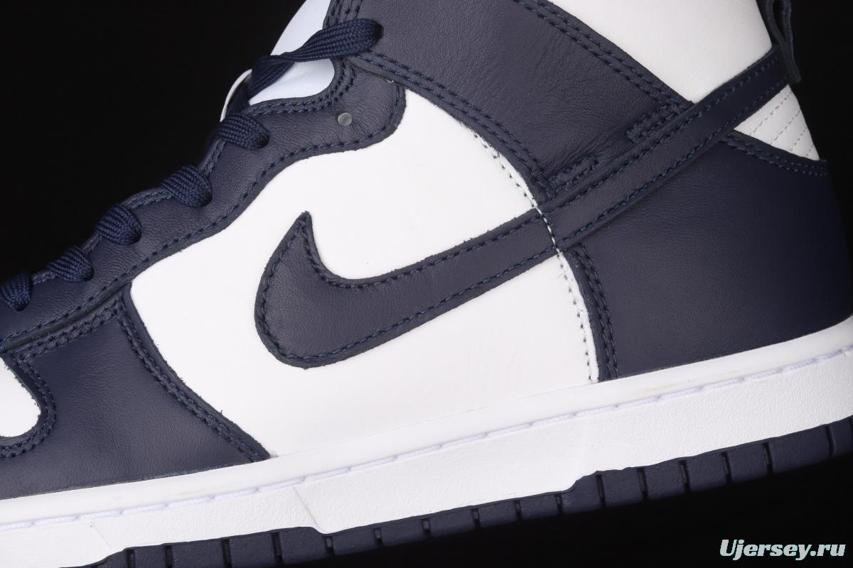 NIKE SB DUNK High dark blue and white SB rebound high upper shoes DD1399-104