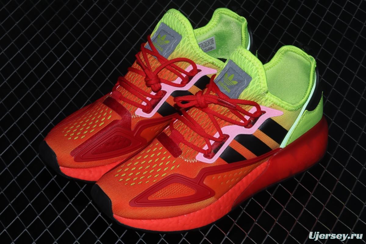 Adidas ZX 2K Boost FW0482 2020 summer new clover popcorn vintage running shoes