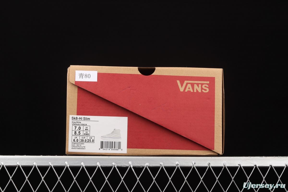 Vans Sk8-Hi Slim side striped high-upper light canvas high-upper shoes VN0A4U164U4