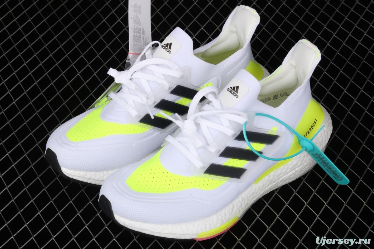 Adidas Ultra Boost 21 Consortium FY0377 Das new thick-soled popcorn running shoes
