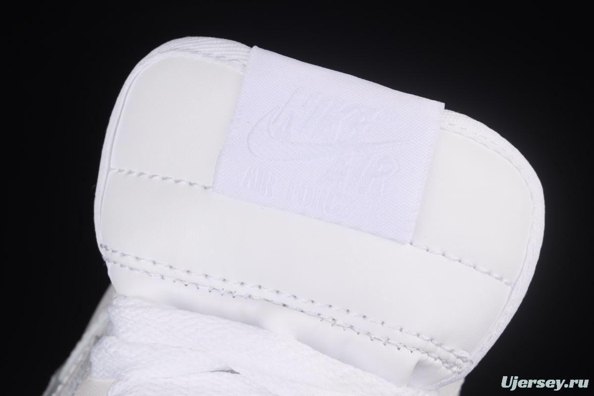 NIKE Air Force 1o07 Low raw rubber all-white low-top casual board shoes DJ2739-100