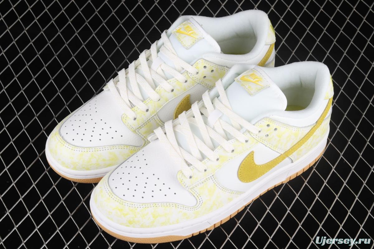 NIKE SB DUNK Low Prm yellow and white color SB buckle rebound fashion leisure board shoes DM9467-700