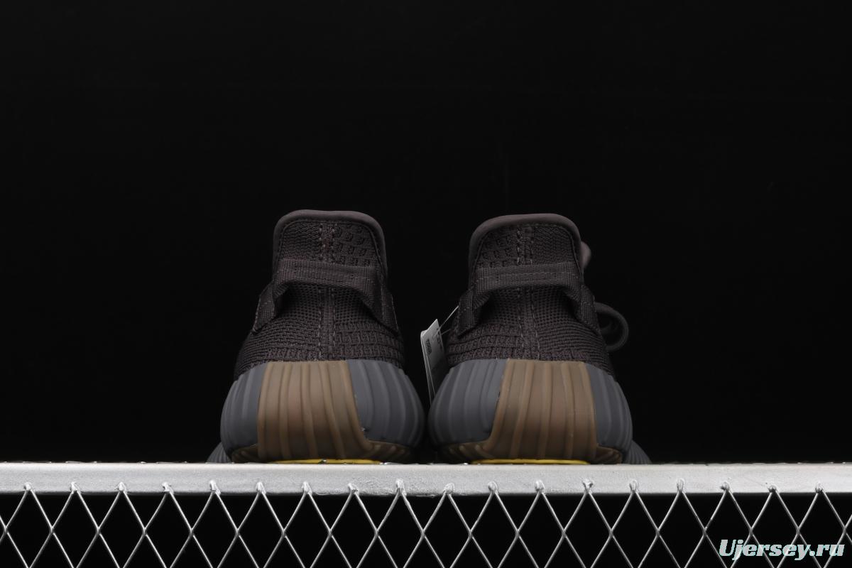 Adidas Yeezy Boost 350V2 Cinder FY4176 Darth Coconut 350 second generation hollowed-out side transparent rubber full star color matching BASF Boost original bottom