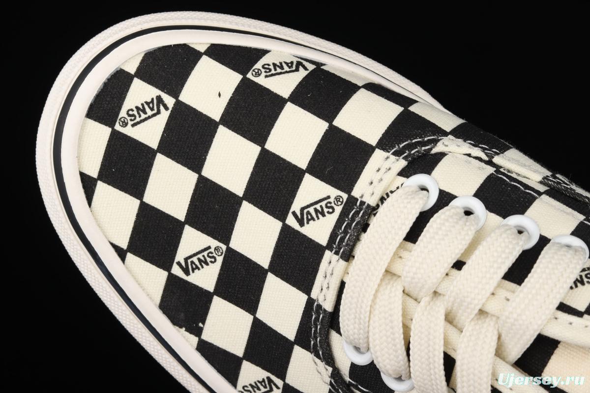 Vans Authentic black and white checkerboard shoes with low heels VN0A54F241J