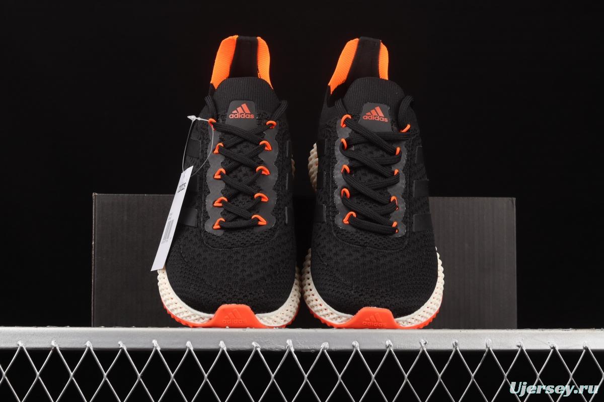 Adidas 4D FWD FY3963 black solar red 4D printed running shoes