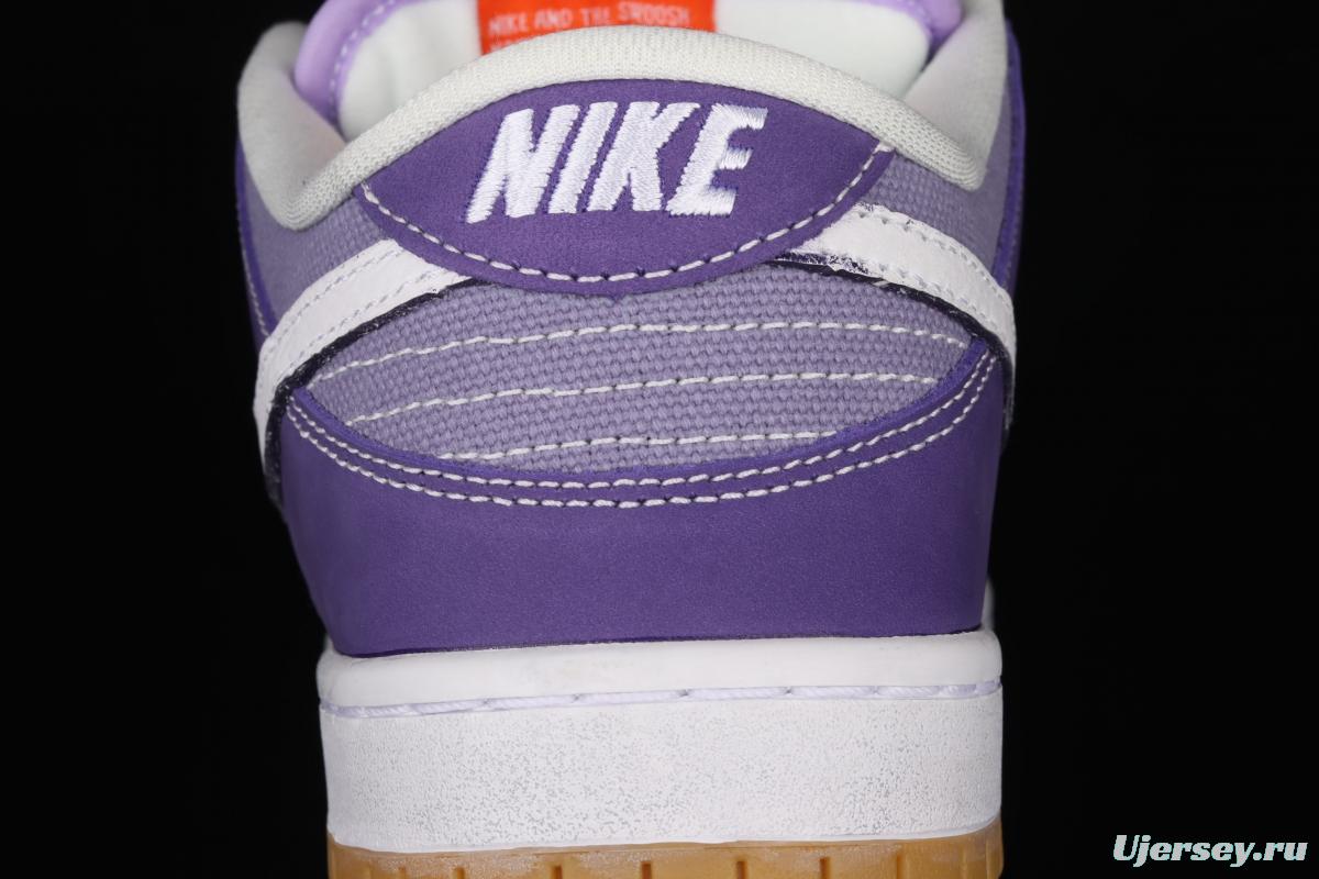 NIKE SB DUNK Low Prm secret purple color SB buckle rebound fashion casual board shoes DA9658-500