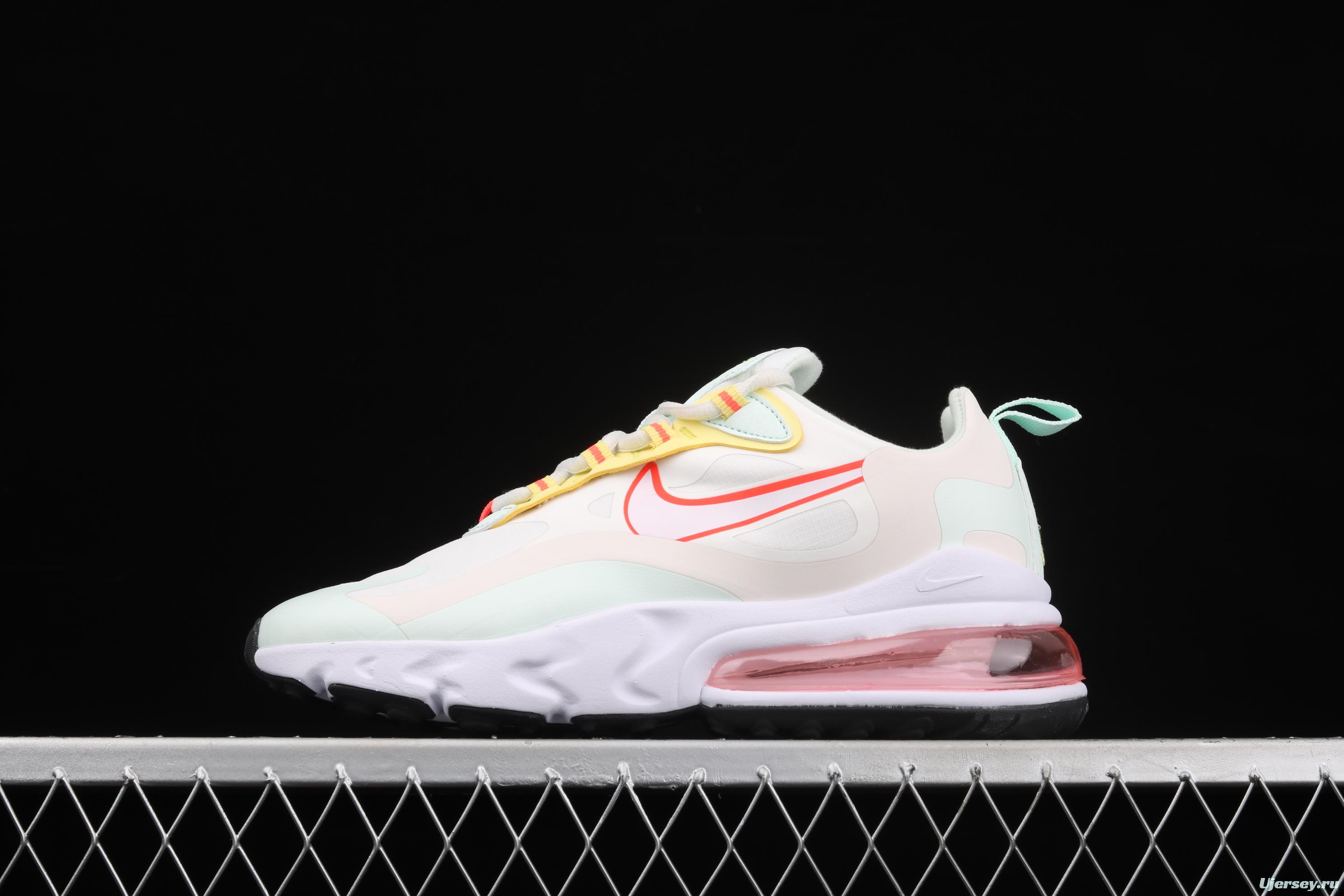 NIKE Air Max 270React new high frequency mesh hollowed-out half-palm air cushion running shoes CV8818-102