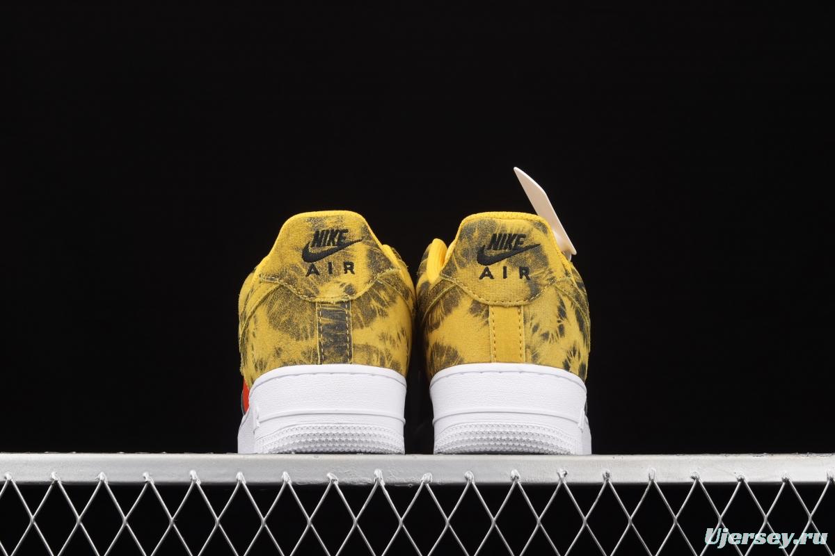 Air Force 1 Low Dark Sulphur yellow orange gray low top sports leisure board shoes CZ0337-700