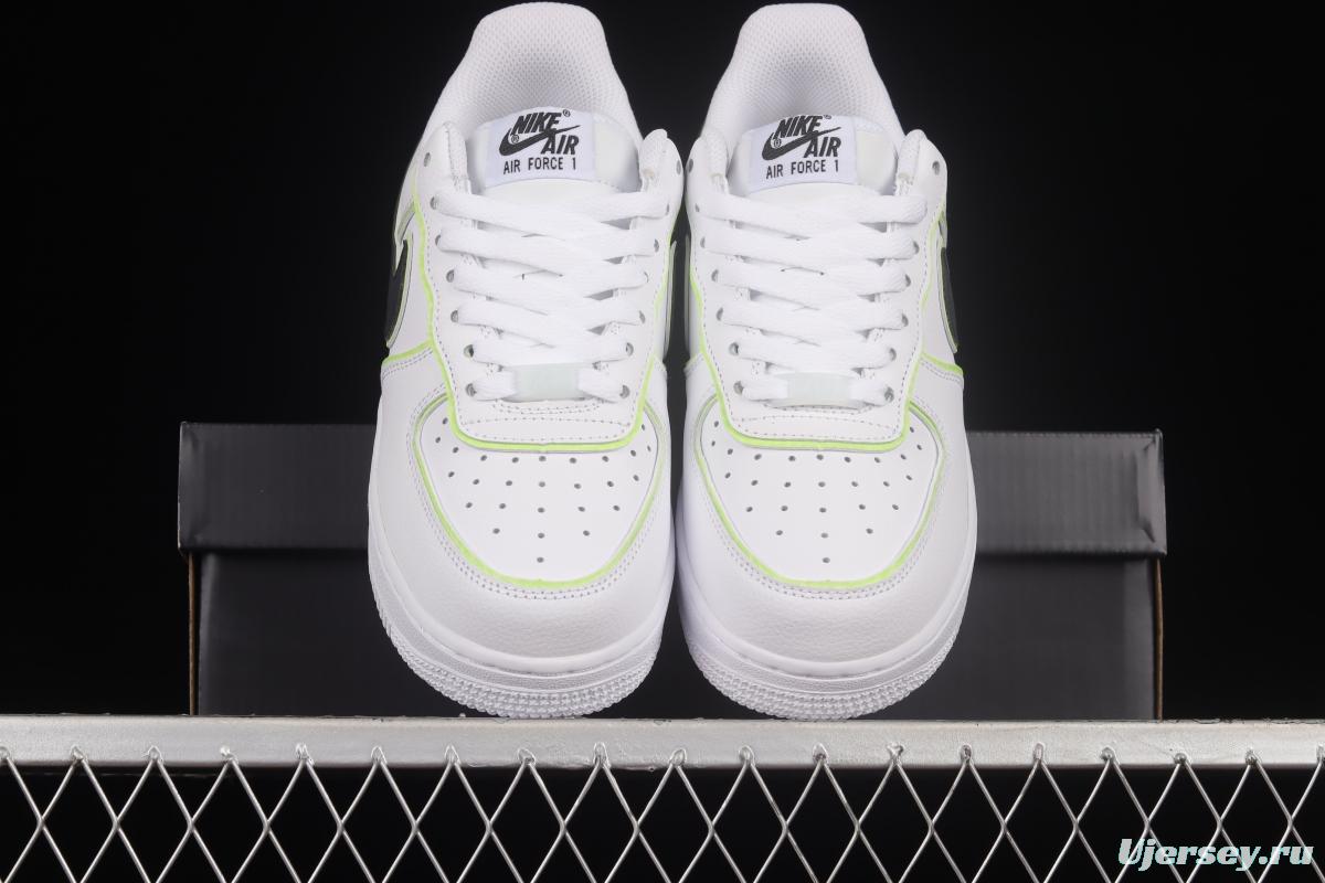 NIKE Air Force 1'07 Low Black and White Luminous Low Casual Sneakers CW2288-304