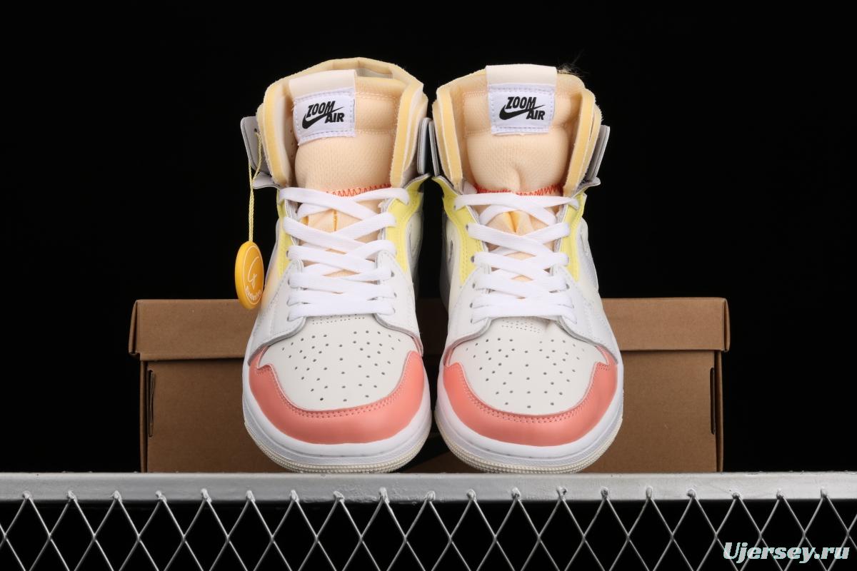 Air Jordan 1 Zoom Air CMFT candy color high top basketball shoes DJ6910-100