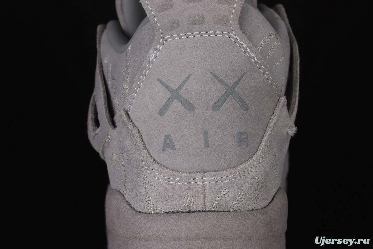 Kaws x Air Jordan 4 Black AJ4 luminous muntjac gray limited edition 930155-003